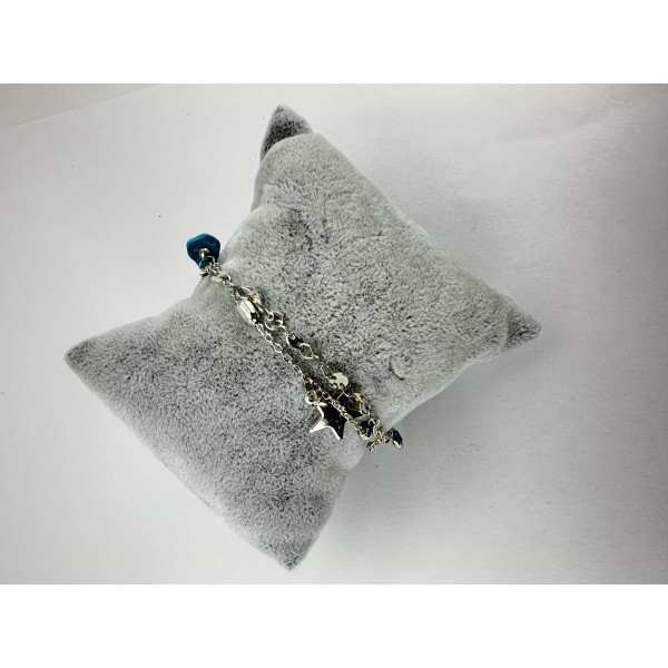 Gümüş Ayarlanabilir Desenli Bileklik